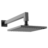 Abey Gareth Ashton Square Brass Horizontal Shower Arm and Rose - Black